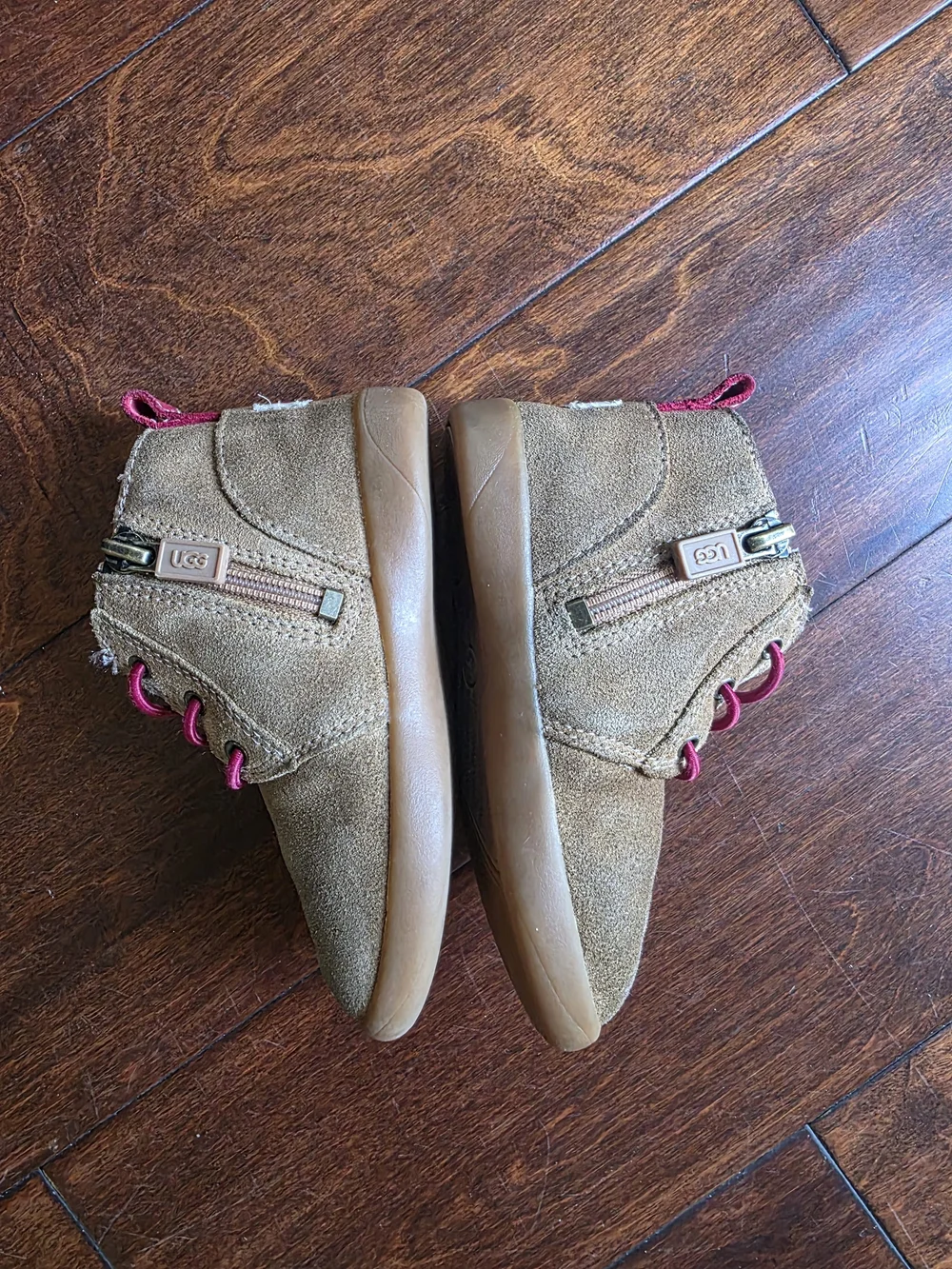 UGG Toddler Kristjan Chukka Suede Boots Tan Pink Size 7